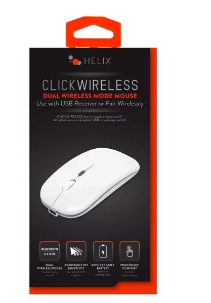 Helix Dual Wireless Mode Mouse - White
