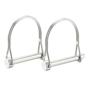 Safety Coupler Pin 1/4 Inch(6.3mm) Diameter, 2.756 Inch(70mm) Length,Wire Lock Pins, Locking Pins, 316 Stainless Steel(2 Pcs)