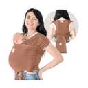 KeaBabies Baby Wrap Carrier Ring Sling - Easy to Wear, Adjustable D-Lite Baby Carrier Newborn to Toddler, Infant Carrying Shirt, Hands Free Bonding, Breathable Fabric Wearing Wrap (Terracota)
