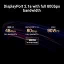 ASUS ROG Swift 32 4K OLED Gaming Monitor (PG32UCDMR) 4K (3840 x 2160), QD-OLED, 240Hz, 0.03ms, G-SYNC Compatible, 99% DCI-P3, USB-C 90W, DisplayWidget, DisplayPort 2.1