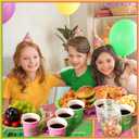 168 Pcs Green and Pink Supplies Princess and Witch Tableware Set Paper Plates Napkins Cups and Tableware Sets for Girls Birthday Party Dinnerware Supplies Decor, Serves for 24 Guest