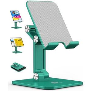 OCYCLONE iPad Stand Holder, Foldable Tablet Stand for Desk, Compatible with 4-15.6" Devices, Green