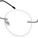 Eyekepper Frameless Reading Glasses Women - Round Rimless Readers Men Silver +2.50