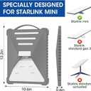for Starlink Mini Protective Case, Liquid Silicone Cover for Starlink Mini Satellite Dish Antenna Full Protector Sleeve Shell Accessories, Portable Shock Resistant, Lightning-Proof (Grey)