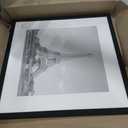 upsimples 16x16 Picture Frame, Display Pictures 12x12 with Mat or 16 x 16 Without, Wall Hanging Square Frames, Black, 1 Pack