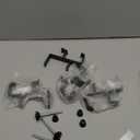 4 Pack Christmas Stocking and Garland Holders with 2 Hooks, Mantle Garland Holder for Hanging Christmas Stockings, Adjustable Fireplace Garland Holder & Stocking Hanger, Max 2.1" Thick Mantle - Black