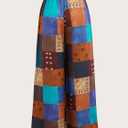 WDIRARA Women's All Over Print Patchwork Wide Leg Hippie Elastic High Waist Boho Pants (S)