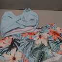 Girls Swimsuits Size 14-16 Bathing Suits for Teens Girls Tankini Criss Cross Tropical Print Ruffle Bottom Teen Swimsuits 2 Piece Swimwear 15-16Y Mint Green