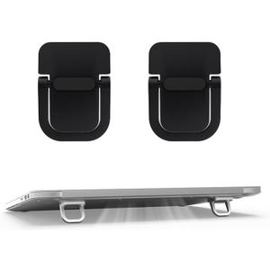 2pcs Keyboard Stands, Mini Laptop Stand for Desk, Portable Laptop Stand Compatible with MacBook Air Pro, Dell XPS, Lenovo, HP More. (Black)