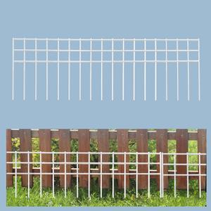 32x10-inch No Dig Animal Barrier Fence, 10 Pack White Dig Protective Fence with 1.5 inch Spike spacing, Dog/Rabbit/Groundhog Underground Defence, for Outdoor Garden Patio