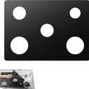 Stove Top Protector Compatible with Whirlpool Gas Stove WFG540H0ES/0/1 WFG540H0EB0/1 WFG540H0EH0/1 WFG540H0EE0/1 WFG540H0EW0/1, Washable & Reusable 0.5mm Gas Stove Protectors 5 Burners