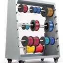 Wire Spool Rack,Electrical Wire Assortment with Wheel,Automotive Wiring Storage,Heavy Duty 6 Rods Wire/Cable Dispenser for Electrical Industrial & Retail Use,300lbs Capacity,Gray