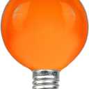 Novelty Lights 25 Pack G40 Orange Outdoor Globe Bulbs, Light Bulbs Glass Incandescent Bulbs with 3000 Hour Lifespan, Globe String Lights Replacement Bulbs