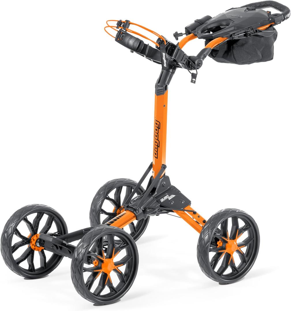 Bag Boy Quad Pro Push Cart, Orange/Black