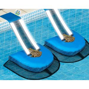 Pro Pool Animal Critter Escape Ramp 2Pcs Frog Saver Pads Ladder for Swimming Pools Lily Pad for Frogs Float Life Saving Wildlife Duck Duckling Creature Rescue Bridge Log Maintenance Kits Accessories (Blue-2Pack)