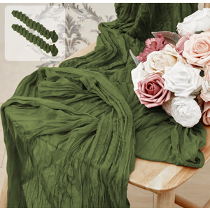 BEELIFY 2 Pack 10Ft Cheesecloth Table Runner Baby Blue Gauze Long Table Runners Boho Gauze Cheese Cloth Table Runner Rustic Sheer Runner for Wedding Party Table Decor ( 35 x 120 Inch )