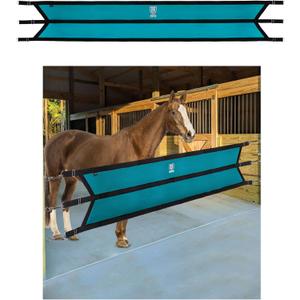 Harrison Howard Stall Guard for Aisle Home Barn Use with Sturdy Spring Hooks and D-Rings Adjustable Straps Aisle Stall Guard for Horses Dark Teal