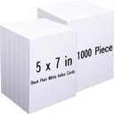Yexiya 1000 Pieces 5 x 7 Cardstock Index Cards Blank White Index Cards Bulk, 180 Gsm Postcards Stock Printer Paper for Invitations, Photo Paper