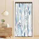 Blue Leaves Shower Curtain Set with Hooks Farmhouse Botanical Plants Shower Curtain for Bathroom Blue Leaves Branches Waterproof Fabric Decor 48x72inches