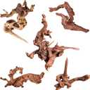 majoywoo Natural Small Coral Driftwood for Aquarium Decor Fish Tank Decorations, Assorted Driftwood Branch 4.5-7.5" 5 Pcs, Reptile Decor (Mopani Driftwood 4.5 to 7.5 Inch (Pack of 5))