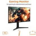 Amazon Basics 24 Inch Gaming Monitor, FHD 1080P, 165Hz, 1ms Response Time, IPS Display, Adaptive Sync, VESA Compatible, Black