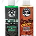 Chemical Guys AIR_300 New Car Scent and Leather Scent Combo Pack, Great for Cars, Trucks, SUVs, RVs & More, 16 fl oz (2 Items)