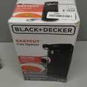 BLACK+DECKER EasyCut Extra-Tall Can Opener, EC500B, Removable Multi-Tool, Knife Sharpener, One-Touch Lever