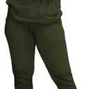 HBQ Two Piece Outfits For Women Casual Long Sleeve Sweatsuits Jogger Tracksuits Lounge Sets With Pockets Medium