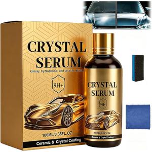 PTZ Crystal Serum 100ml - 9H Graphene Ceramic Coating for Cars - Advanced Car Coating Spray for Shine & Protection - Long Lasting Nano Quick Coat Restore & Paint Sealant - Pro Ptz Crystal Serum