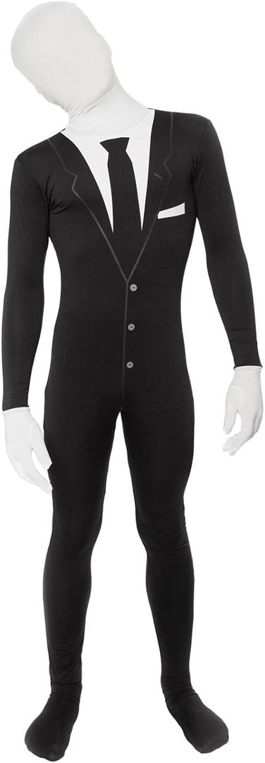 Morphsuits Slenderman Costume for Kids, Scary Costumes, Boys Halloween Costume (Small, Black)