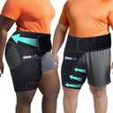 5 in 1 Hip Brace for Women Men Sciatica Pain Relief Devices - Adjustable Groin, Hip Flexor Compression Wrap for Comfortable Thigh, Hamstring & Sciatic Nerve Support, Improved Mobility & Recovery (PLUS) Right Leg