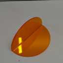 ROYALITA Small Acrylic Shelves Room Decor Floating Shelves (2-Pack, 8-inch Diameter) - Wall Mounted Display Stand for Plants, Toys, Makeup, and More - Ideal for Home and Office, Orange