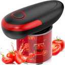 Electric Can Opener, One-Touch Automatic Can Opener Fits All Can Sizes, Hands-Free&Smooth Edge Battery operated Can Opener with Magnetic Cover Catch for Kitchen & Seniors Arthritis (Black)