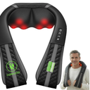 Snailax Cordless Neck Massager with Heat, Rechargeable Shiatsu Neck Back Massager for Pain Relief Deep Tissue, 4D Knead Shoulder Massager Pillow, Gifts/Presents for Mom, Dad, Black