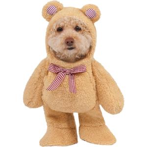 Rubies Walking Teddy Bear Pet Costume for Dogs or Cats, Medium (Brown)