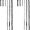 Rebar Stakes 12 Inch Galvanized, J Hook Rebar Stakes 6 Pack Ground Anchors for Tent Heavy Duty for Plants Anti-Rust Landscape Fabric Artificial Turf
