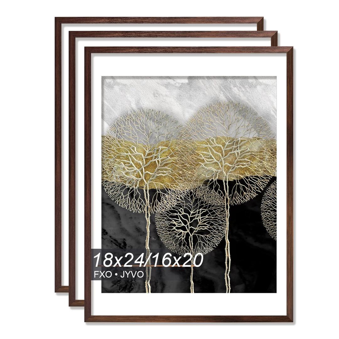 18x24 Picture Frame Set of 3 for Photo Poster Horizontally/Vertically