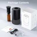 Waterless Essential Oil Diffuser for Home (Aluminum Alloy & Fabric) - Cordless Car Scent Diffuser with 3 Timer & 3 Mist Levels - 2000mAh Battery Operated Scent Air Machine for Room Office Hotel, Black