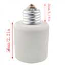 CHENJIN 2PCS Light Bulb Socket Extension Adapter E26-E40 Lighting Accessories Adapter Socket Screw Bulb Socket Porcelain Socket Extender for Recessed Light Canisters Porch Lights Bathroom Lights