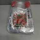 Henoyso 24 Pcs Red and Green Christmas Clear Gift Bags Plastic Goodie Candy Treat Bag with Handles PVC Gift Wrap Totes with Ribbon for Xmas Party Favors (7.8 x 7.8 x 3.1,12.6 x 9.8 x 6.7)