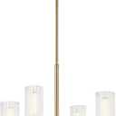 Velestino 20.5" 4 Light Chandelier in Champagne Bronze, for Small Foyer, Dining Room, Living Room, Bedroom, (19.25" x 20.5") 52678CPZ
