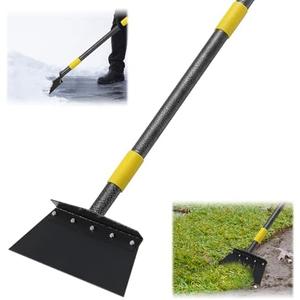 Garden Cleaning Shovel, 74" Multifunctional Flat Shovel, Heavy Duty Manual Weeder Metal Floor Scraper Garden Tool for Lawn Edging, Digging, Weeding,Scraping, Ice Remove