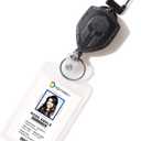 DQL Retractable Carabiner for Keys, Cool Spartan Desgin ID Holder, Heavy Duty Carabiner Badge Reel Keychain with Work Badge Holder (1 Pack)