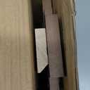 Natural Wood Wall Mounted Piano Coat Rack | Mounted Coat | Flip Up Wall Hook 6 Hooks | Entry Art Hooks in Walnut (Colorblock)