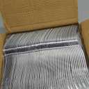 Prestee 300 Count Plastic Forks - 7 Inch Heavy Duty Disposable Silverware - Bulk Fancy Silver Fork Set for Table Decor - Durable Plastic Silverware for Parties, Events and Christmas Holidays