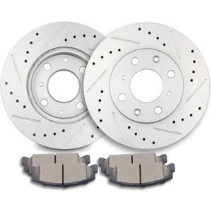 ECCPP Brake Kits, Disc Brake Rotors and Ceramic Brake Pads [2+4] fit for 1990 1991 1992 1993 1994 1995 1996 1997 1998 1999 2000 for Honda Civic,1993 1994 1995 1996 1997 for Honda Civic del Sol