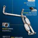 PHILTOP Front Catalytic Converter Compatible With Chevrolet, GMC 1996-1999 K1500/K2500/K2500 Suburban/C1500/C1500 Suburban/C2500/Tahoe 5.7L, 1996-1999 Yukon OE Replace 50410 Direct-Fit(EPA Compliant)