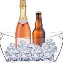 Cheardia 2 Pcs Ice Bucket, Acrylic Champagne Bucket 5.5L Beverage Tub for Parties, Long and Narrow Mimosa Bar Supplies, Cocktail Bar, Champagne, Beer, Wine, Clear
