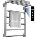Heated Towel Racks for Bathroom, Hot Towel Warmer 5 Bars with 24hr Timer Stainless Steel Wall Mounted Electric Towel Warmers for Bathroom (Polished)
