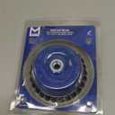 Twisted Knotted Wire Cup Brush for Angle Grinder - [4 Inch] for Paint Stripping Cleaning Rust Duty Abrasive, 5/8 Inch-11 Threaded Arbor, .020 Carbon Steel Wire, Blue